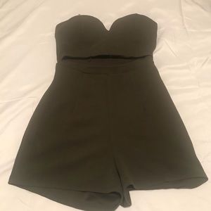 Forest green romper